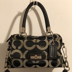 VINTAGE Coach Kristin Op Art Sateen Satchel